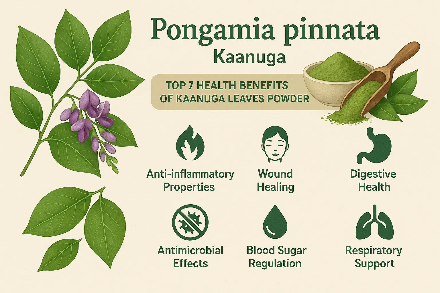 Pongamia-pinnata-medicinal-uses-Top-7-health-benefits-of-Kaanuga-leaves-powder Organic Sphere