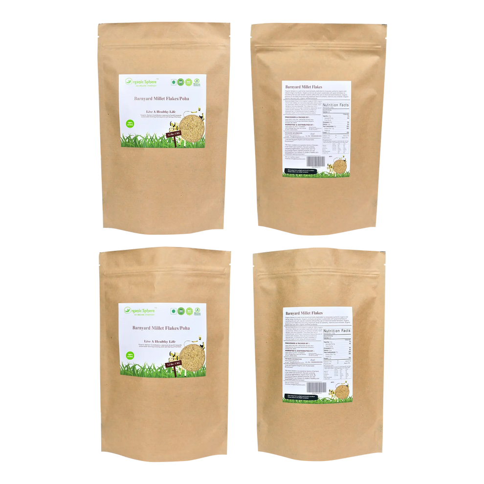 Organic Barnyard Millet Rice Flakes (Poha) - Organic Sphere