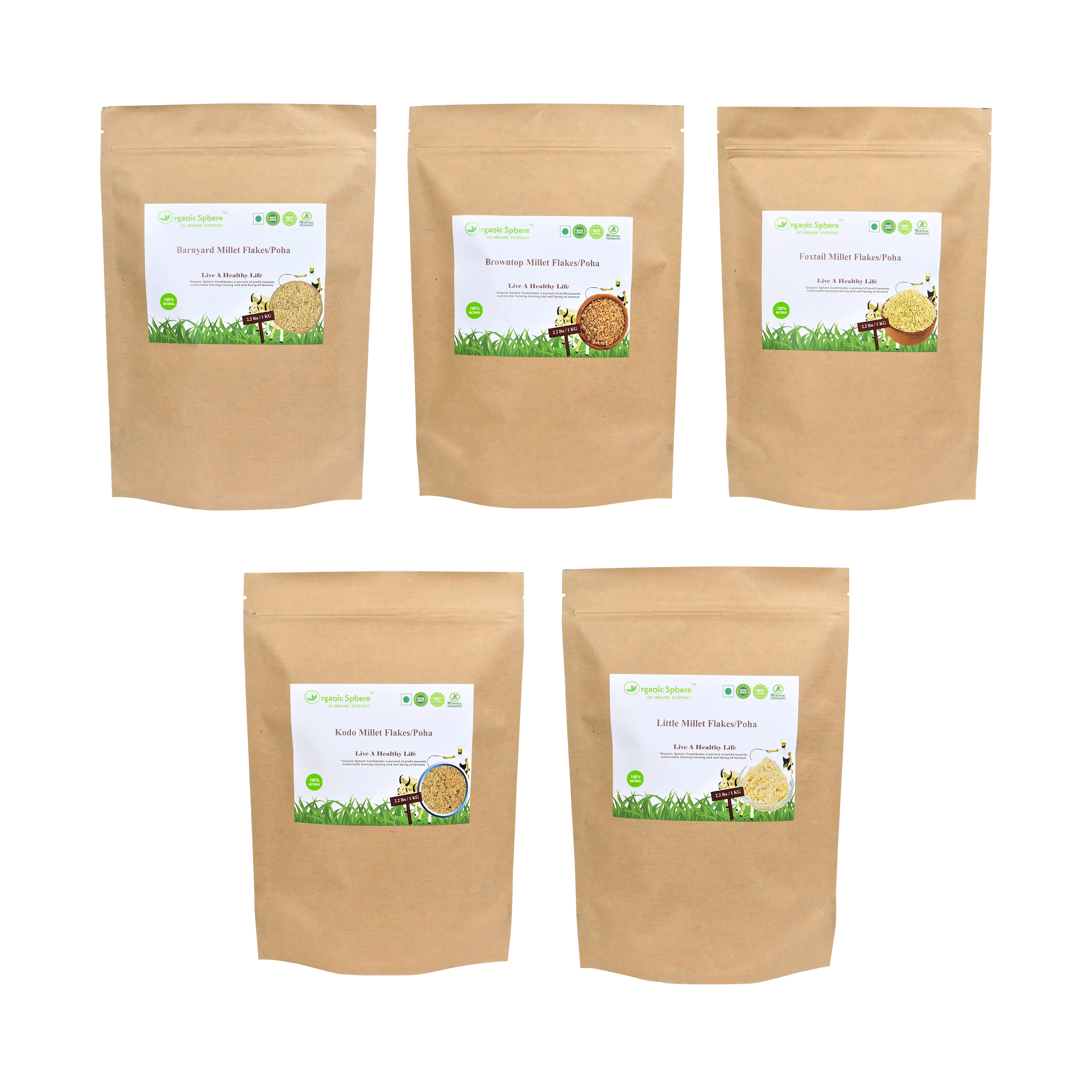 Organic Barnyard Millet Rice Flakes (Poha) - Organic Sphere