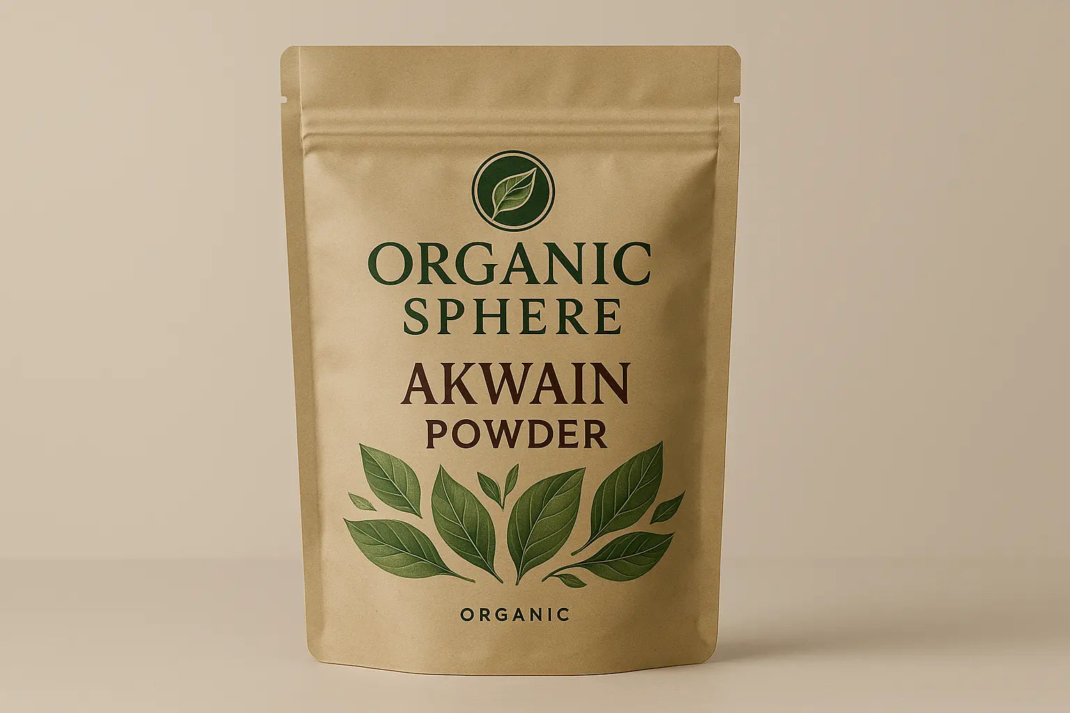Akwain Powder with Organic Sphere branding